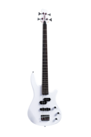 Clevan 41 Inch 4 String Maple Neck Rosewood Fingerboard Okoume Body White Bronze Frets Glossy White Electric Bass Guitar