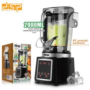 เครื่องปั่น Dsp ความจุ 2000 มล. ถ้วยพลาสติกเกรดอาหารพร้อมฝาปิดกันเสียง สำหรับทำน้ำผลไม้และนมถั่วเหลือง - Product Image 1