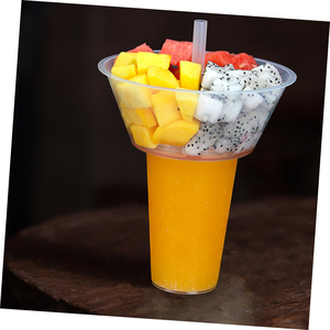 Offre Spéciale : Gobelets en plastique jetables de qualité alimentaire avec bol à collation intégré – Design créatif tout-en-un pour aliments et boissons - Product Image 5