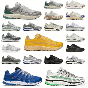 Chaussures de <span class=keywords><strong>basket</strong></span> pour hommes/unisexe P-6000, chaussures chaudes d'hiver, argent métallisé et <span class=keywords><strong>noir</strong></span>, élégantes et confortables pour l'automne. - Product Image 1