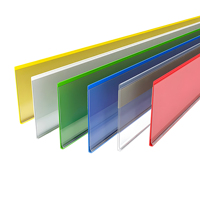 Porte-étiquette pour rayonnage gondole personnalisé, dos adhésif transparent, bandes de prix pour étagère, étagère en plastique PVC, bande de données pour étagère de supermarché