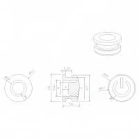 Capuchon de protection en silicone étanche pour bouton d'alimentation et interrupteur, fabriqué en usine