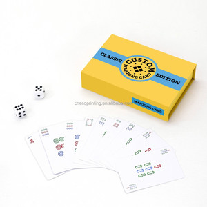 Nhà máy tùy chỉnh thiết kế in ấn chương trình khuyến mãi <span class=keywords><strong>mahjong</strong></span> mAh jongg giấy chơi thẻ trò chơi boong với hộp từ thiết lập - Product Image 3