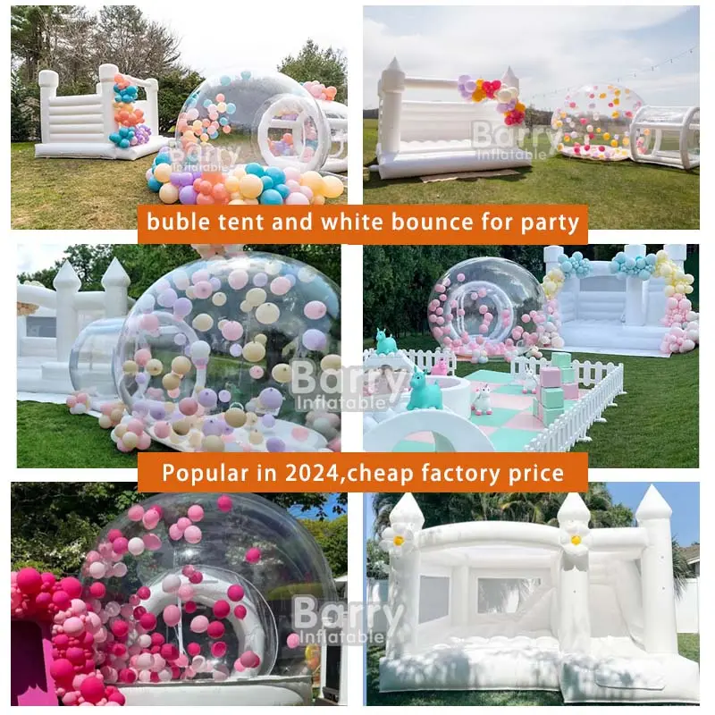 Party verleih Bubble Ballon haus mit Tunnel aufblasbare Bubble Ballons Bounce House Ballon Bubble Dome House