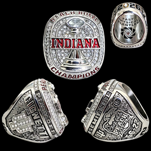2025 Indiana Hoosiers NCAA Football National Championship <strong>Ring</strong> Set Men <strong>Iced</strong> Out Zircon Fan <strong>Ring</strong> Wholesale - Product Image 5