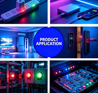 Diodes LED DIP à trou traversant personnalisées en usine, tricolores (rouge-bleu-vert) 10 mm, dimmables, avec garantie de 3 ans, vente en gros