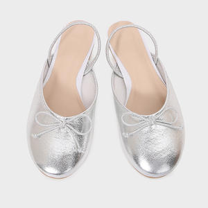 YX <b>Summer</b> <b>Flats</b> Sandals for Women Gentle Bow Design Non-Slip Low-Heeled Lazy Shoes One-Line Back Strap Slippers - Product Image 3