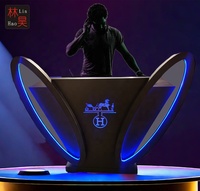 Stand de DJ LED pris en charge par DMX en métal Table de DJ en acier inoxydable
