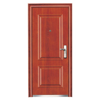 Porte composite automatique à vente chaude, ligne moderne, porte extérieure noire, porte double, entrée principale de la maison, isolation phonique