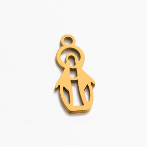 Breloque personnalisée Vierge Marie plaquée or, accessoires Ave Maria en acier inoxydable, pendentif religieux pour collier et <span class=keywords><strong>bracelet</strong></span> DIY - Product Image 5