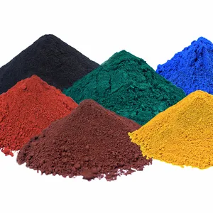 Precio de fábrica Óxido de hierro Rojo Negro Amarillo Verde Pigmentos para colorante de cemento de hormigón