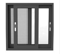 Cerradura de ventana corrediza de aleación de aluminio con malla de acero inoxidable, diseño moderno, control de insectos, impermeable, para baño y hotel