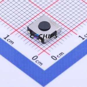 GT-TA090B-H025-L5 Tactile Switch SMD-4P,6.2x6.2mm Switch Single Pole Single Throw Round Button 2.5N Vertical Mount - Product Image 1