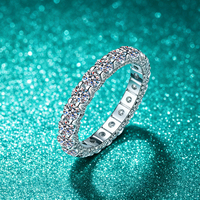 Bague pour femme en argent sterling S925 certifiée GRA, Moissanite couleur D, bague de mariage cubaine en moissanite, vente en gros directe usine.