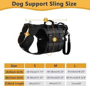 Tactical Dog Harness Waterproof Reflective Dog Harness Support Sling No Pull with Handle Dog Vest Harness Tactical Dog Harness - Product Image 6