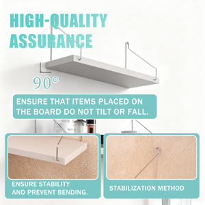<span class=keywords><strong>Estante</strong></span> Flotante de <span class=keywords><strong>Pared</strong></span> Color <span class=keywords><strong>Blanco</strong></span> Marfil Moderno, Almacenamiento y Exhibición para Sala de Estar, Dormitorio, Decoración del Hogar, Venta al Por Mayor - Product Image 3