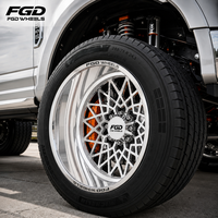 Jantes forgées en alliage sur mesure de 22, 24, 26, 28 pouces à profil profond et motif multi-écrous 8x170 8x180 pour le tuning de pick-up tout-terrain