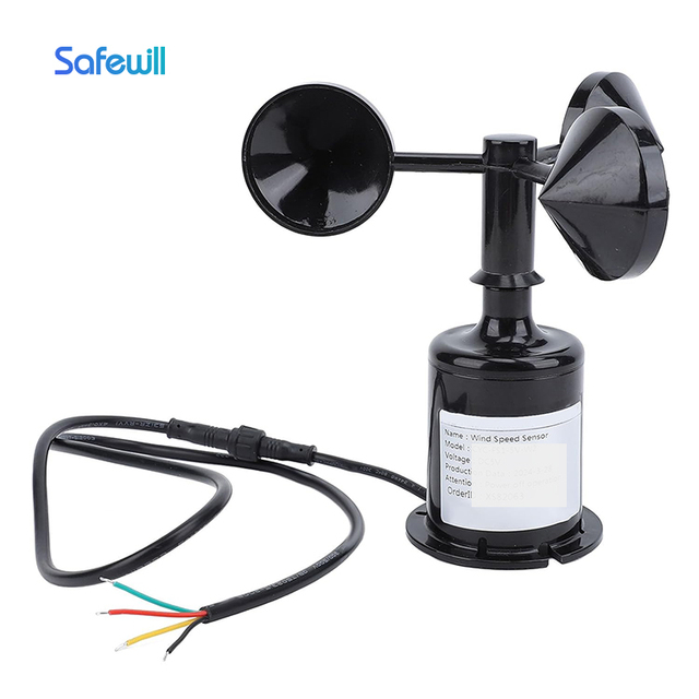 Safewill Solution Case Environment Monitor Weather Station RS485 12V Wireless Anemometer Wind Speed Sensor IP45 Protection