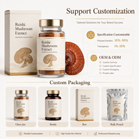 Extrait de Ganoderma Lucidum de qualité alimentaire, 30% de polysaccharides, poudre d'extrait de champignon Reishi pour complément alimentaire