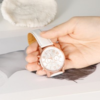 Ensemble de montres à quartz de luxe pour femmes avec bracelet en acrylique, style décontracté, cadran à aiguilles, index des heures - Montre élégante pour couple