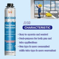 MU CHAO A19 750ml Mastic PU monocomposant haut de gamme pour portes et fenêtres, mousse expansive à durcissement rapide pour la construction