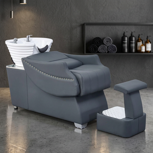 Cama de lavado de cabello semirreclinable para barbería y peluquería, con lavabo profundo, para cuidado capilar de alta gama - Product Image 5
