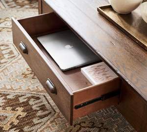 Table basse rectangulaire en bois sur mesure pour salon, table à thé pour la maison - Product Image 4