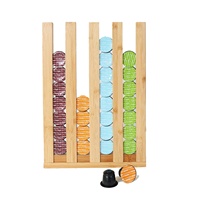 Organisateur de dosettes de café en bambou Dosettes de café Distributeur de stockage Porte-capsules de café pour comptoir