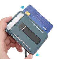 Dompet Pria Kulit Asli Crazy Horse Full Grain Anti RFID dengan Mekanisme Pop Up Otomatis Berbahan Aluminium