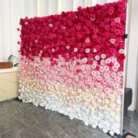 Grenzüberschreitende Gradient-Rosa Seidenrosen mit Hintergrund, Handgefertigt, Modern, Realistisch, Duftend, für Hochzeit, Abschlussfeier, Hotel, Landschaftsdekoration