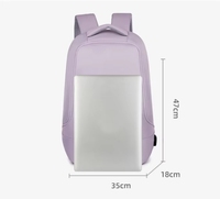 Sacs d'étudiant de grande capacité unisexes, sacs de voyage multifonctionnels imperméables, sacs à dos pour ordinateur portable Oxford antivol avec USB