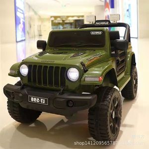 Racarub Children Electric <b>Off</b> <b>Road</b> Vehicle 12V Dual Drive 2 Seater <b>Remote</b> <b>Control</b> <b>Car</b> For Kids 6-8 Years Old Green - Product Image 1