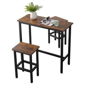 Chaise de table moderne haute en bois massif pour cuisine, restaurant vintage, couloir, <span class=keywords><strong>salon</strong></span>, <span class=keywords><strong>bar</strong></span> haut américain - Product Image 1