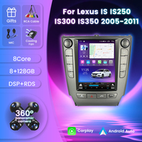 Autoradio à écran partagé avec système Android série TS pour Lexus IS IS250 IS300 IS350 2005-2011, lecteur DVD de voiture avec Bluetooth et GPS