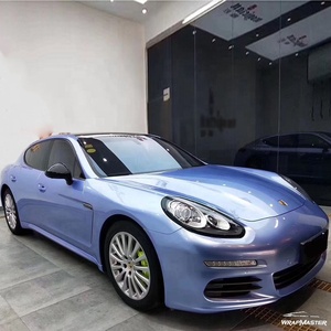 WRAPMASTER 1,52*17m PVC Super brillante metálico niebla azul coche envoltura vinilo vehículo cuerpo pegatina - Product Image 2