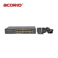 Harga Pabrik Switch PoE Ethernet Gigabit 16 Port 150W dengan 2 Port Uplink GE