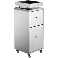Chariot de coiffure moderne en argent de haute qualité pour salon de beauté Armoire métallique de stockage d'outils en acier inoxydable