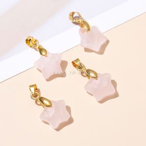 Dijes de Piedras Preciosas Curativas JD Fashion, 11*5 mm con Hebilla de Oro, Colgante de Estrella Facetada de Piedra <span class=keywords><strong>Natural</strong></span> Cuarzo, Amatista y Lapislázuli - Product Image 5