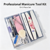 Ensemble d'outils de manucure professionnels, kit complet, pince à cuticules, lime à ongles avec boîte de rangement, outils de soin des ongles pour la maison et le salon