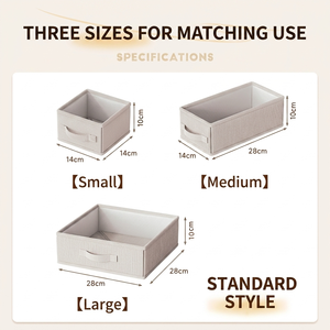 Boîte de rangement pliable en <span class=keywords><strong>tissu</strong></span> cationique pour sous-vêtements de chambre à coucher, organiseur de t-shirts pour tiroirs de bébé, séparateur de vêtements - Product Image 1