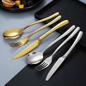 Khách Sạn Talheres Pháp Ánh Trăng Dao Kéo Thép Không Gỉ Đầy Đủ Bảng Dao Kéo Đặt Dày Xử Lý <span class=keywords><strong>Flatware</strong></span> <span class=keywords><strong>Set</strong></span> - Product Image 3