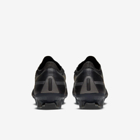 Chaussures de football à tige basse pour terrain gazonné, à lacets, semelle à crampons transparents, décoration noire et argentée, pour l'entraînement