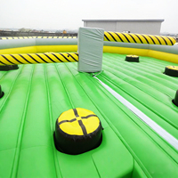 Parcours d'obstacles gonflable Meltdown Game, machine d'obstacles rotative avec matériau PVC et installation facile pour usage commercial