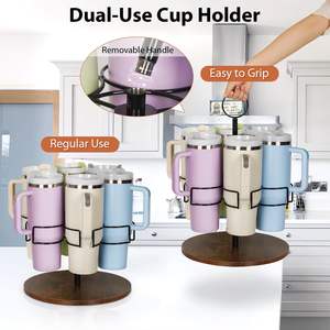 Organizador de tazas Stanley de 40 oz con mango extraíble, organizador de vaso giratorio de 6 ranuras para Stanley Simple Modern Yeti - Product Image 5