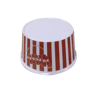 Tazón de Palomitas de Maíz de Melamina Retro de 7 Pulgadas/17.8 <span class=keywords><strong>x</strong></span> 14 cm con Rayas Rojas y Blancas para Noches de Cine - Product Image 3