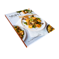 Impression en gros personnalisée de livres de recettes, livres de cuisine, livres brochés de haute qualité, couleur intégrale, à prix abordable