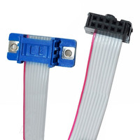 Conector de puerto serial RS232 DB, 9 pines, con cable de cinta macho DB9 con cabezal de 10 pines