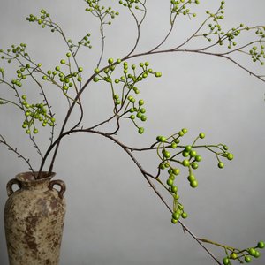 Branche de plante verte artificielle Wanzhang 100cm-200cm, lianes séchées, décoration intérieure, style chinois Wabi Sabi, ornement - Product Image 1