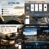 Podofo 4K 2160P Dashcam voor Toyota Tundra 2022-2026/Sequoia 2023-2026 met G-sensor, lusopname, nachtzicht, WiFi & app-bediening