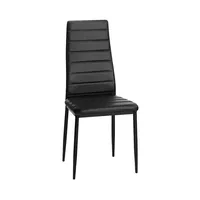 Chaise de salle à manger moderne et confortable en cuir PU - Imperméable et écologique pour la maison, le bureau, le salon, l'extérieur et l'appartement